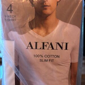 Alfani White Short Sleeve Tee Slim Fit